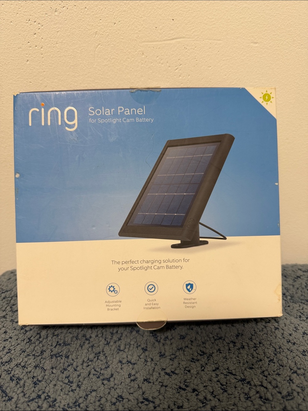 Ring Solar Panel for Spotlight Cam Battery - Black and Blue